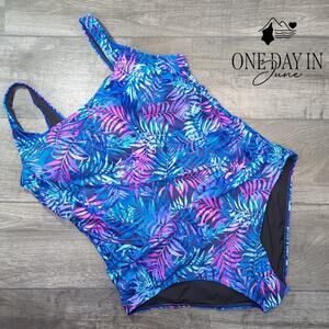 Daci Plus Size Tropical One Piece Swimsuit Size 24W